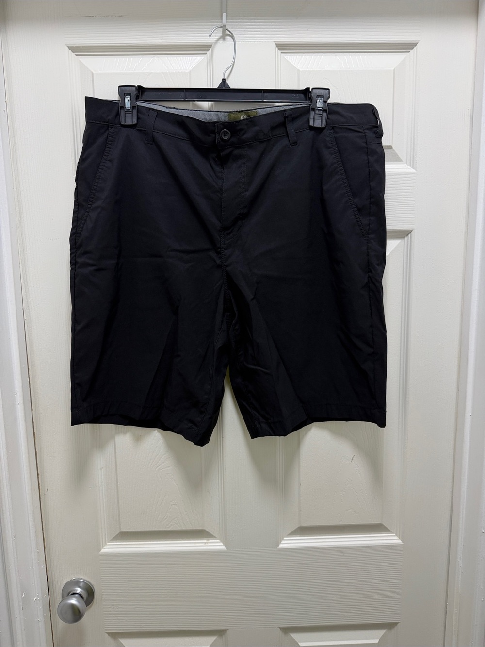 Classic Men's Black Flat Front Shorts